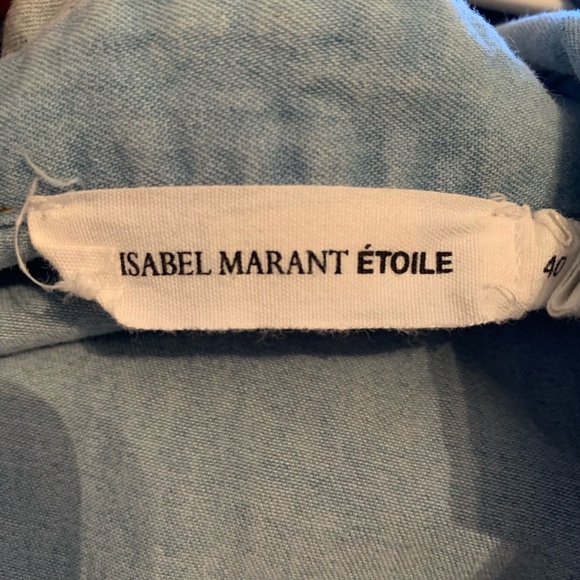 Isabel Marant Étoile denim shirt w plaid detail - Picture 4 of 4
